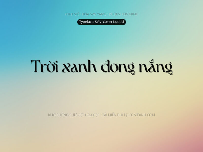 Font SVN YametKudasi Font Xinh