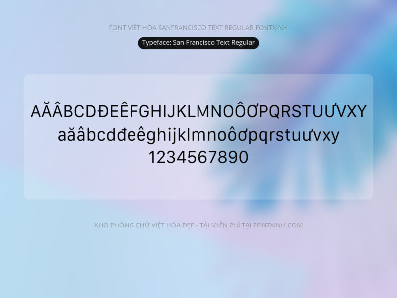 Font San Francisco Font Xinh