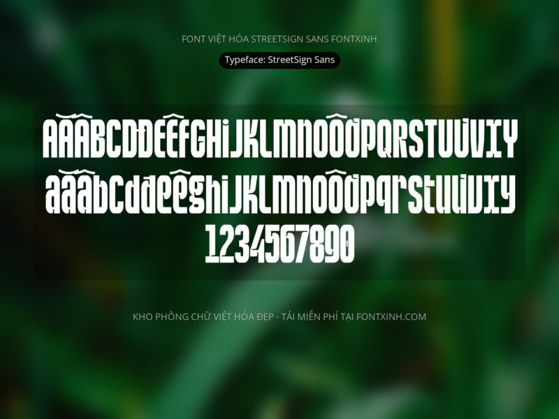 Font Streetsign Sans Font Xinh