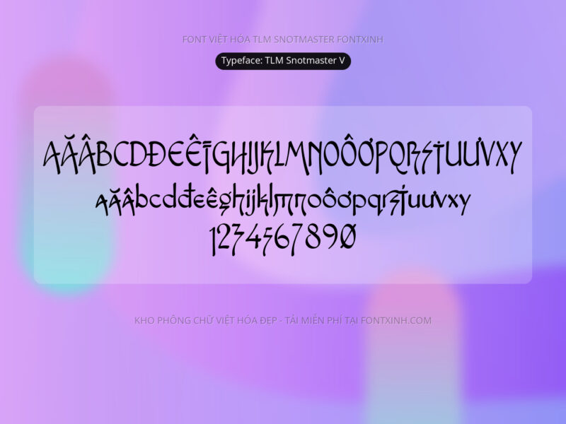 Font TLM Snotmaster V Font Xinh