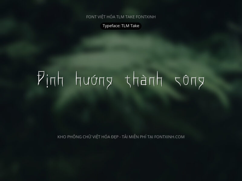 Font Take Regular Font Xinh