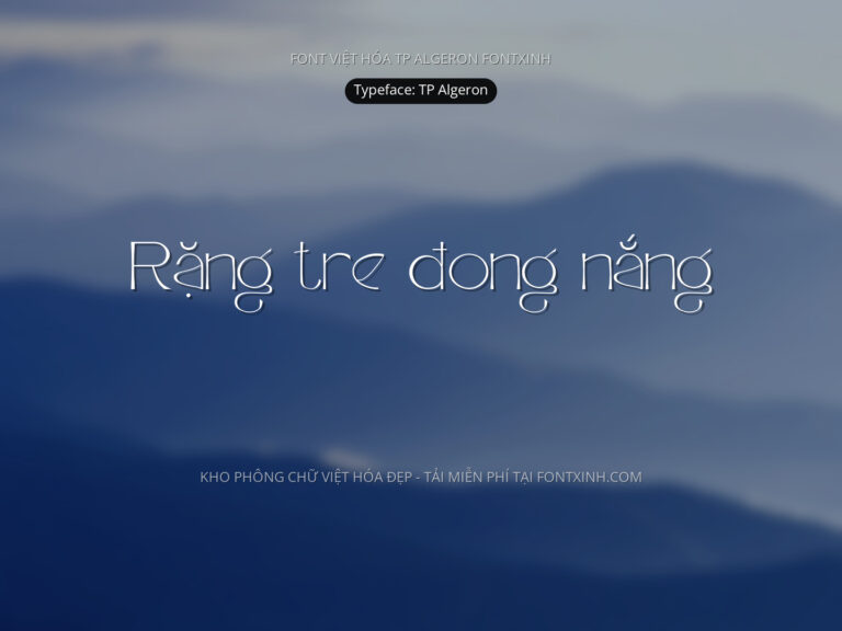 Font TPAlgeron Font Xinh