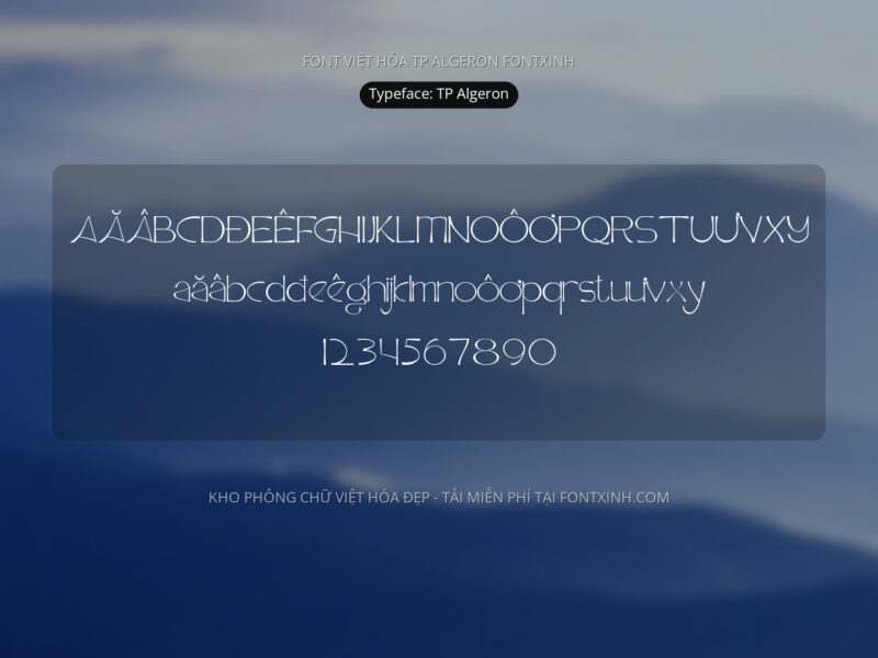 Font TPAlgeron Font Xinh