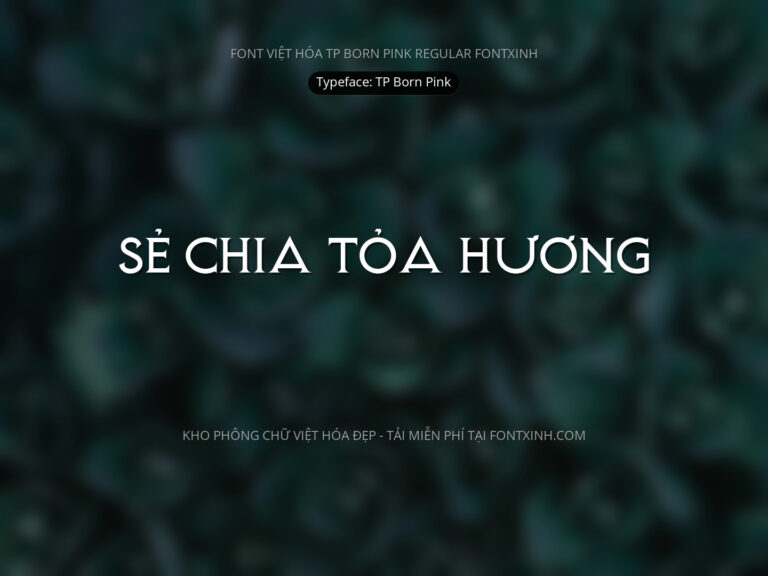 Font TP Born Pink Font Xinh