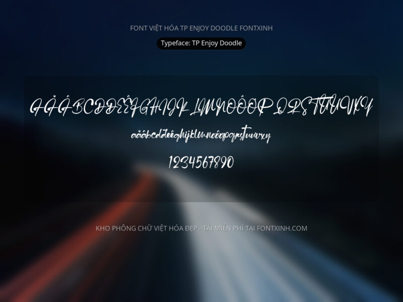 Font TP Enjoy Doodle Regular Font Xinh