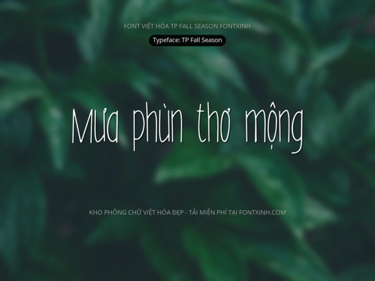 Font TP Fall Season Font Xinh