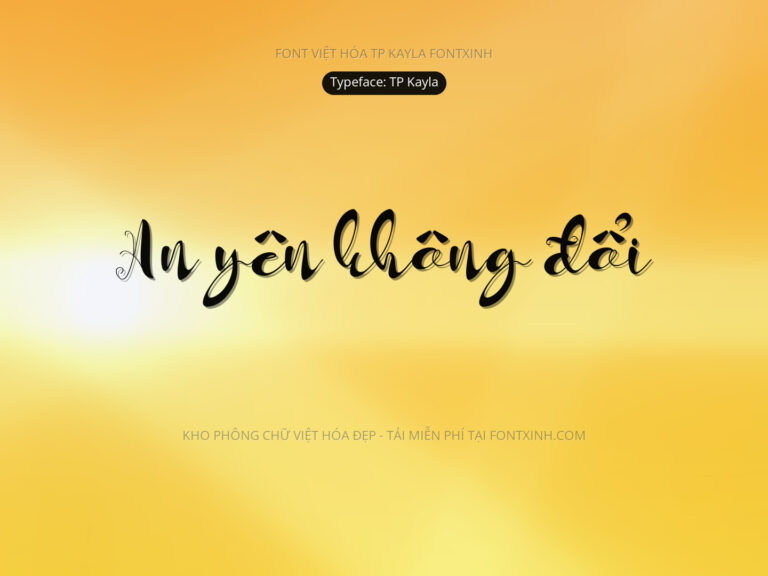 Font TP Kayla Font Xinh