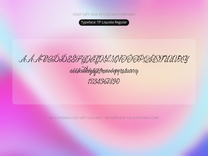 Font TP Liquida Font Xinh