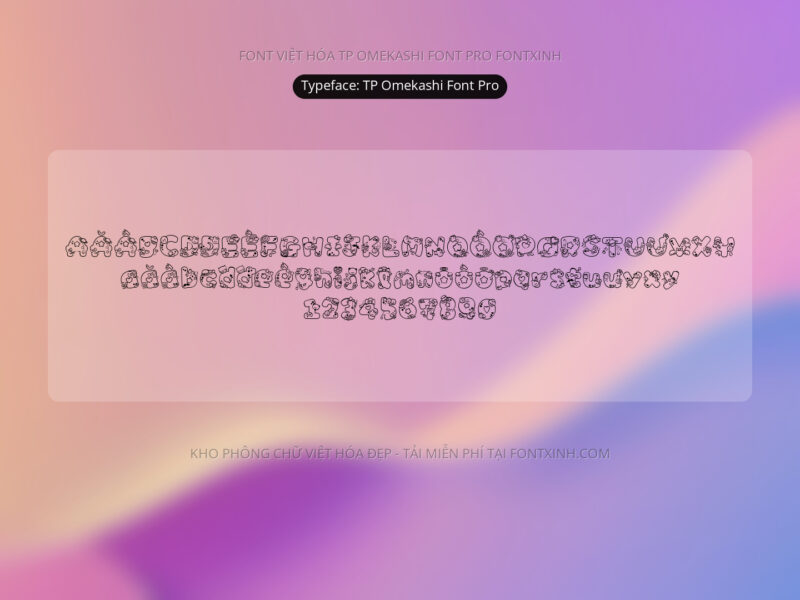 Font TP Omekashi Pro Font Xinh
