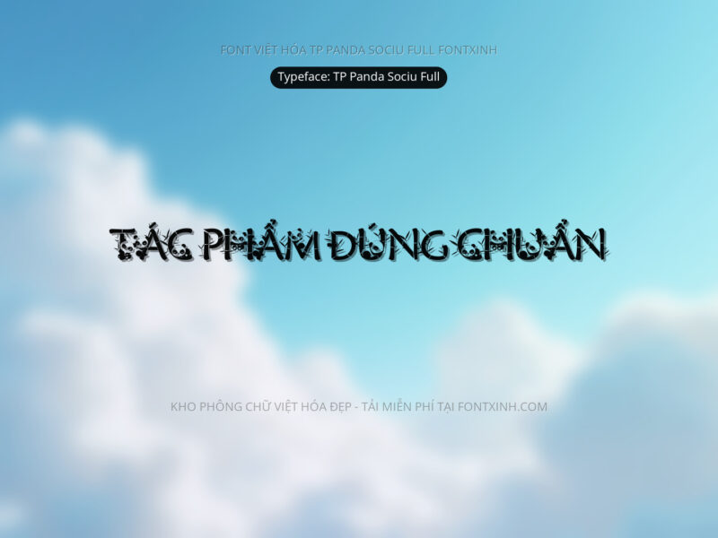 Font TP Panda Sociu Body Font Xinh