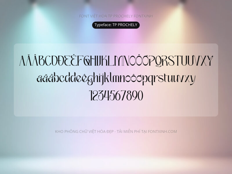 Font TP PROCHELY Font Xinh