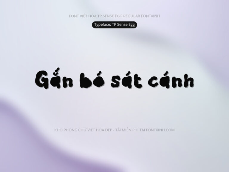 Font TPSenseEgg Font Xinh