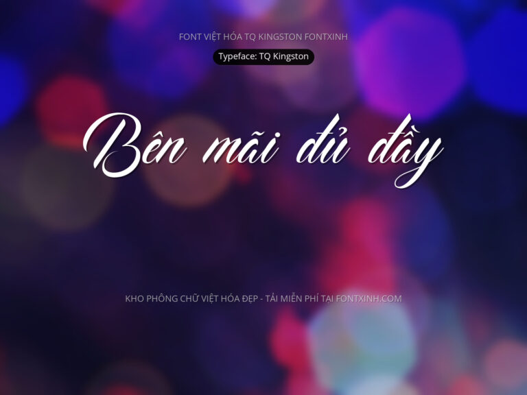Font TQ Kingston Font Xinh