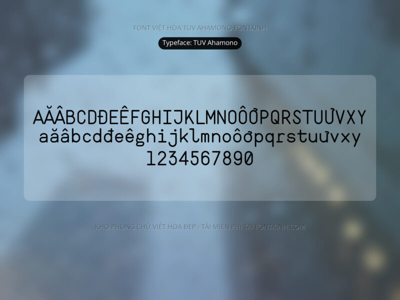 Font TUV Ahamono Font Xinh