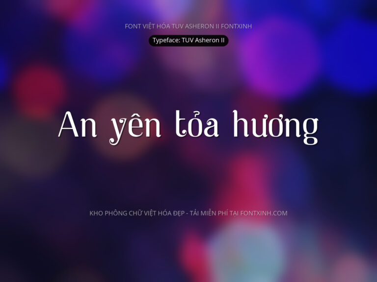 Font TUV Asheron Ii Font Xinh