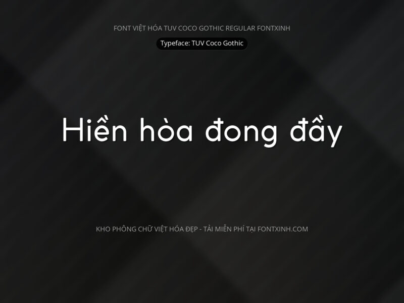 Font TUVCocoGothic Font Xinh