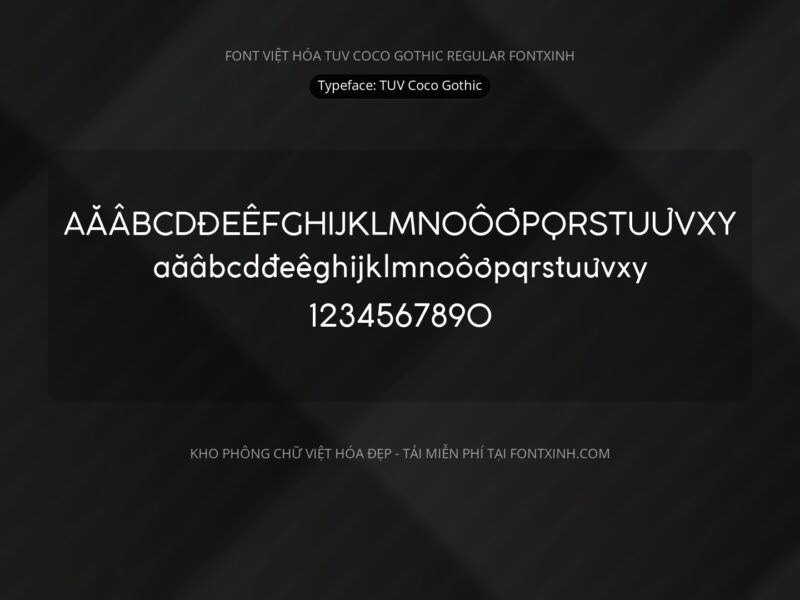Font TUVCocoGothic Font Xinh