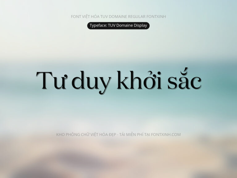 Font TUV Domaine Regular Font Xinh