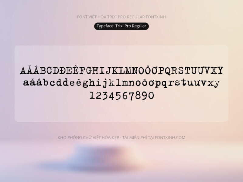 Font Trixie Pro Font Xinh