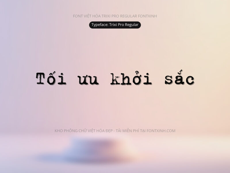 Font Trixie Pro Font Xinh