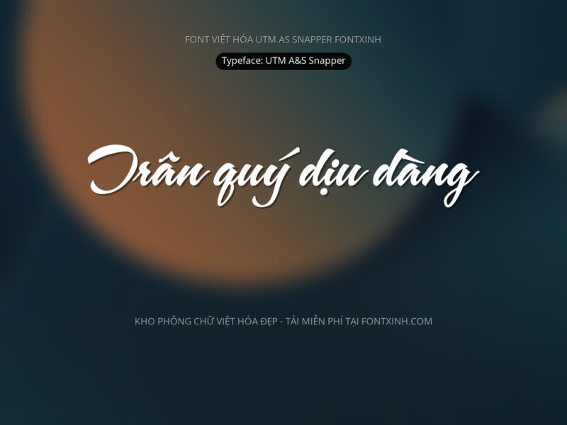 Font UTM A&S Snapper Font Xinh