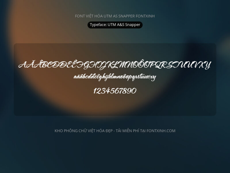 Font UTM A&S Snapper Font Xinh