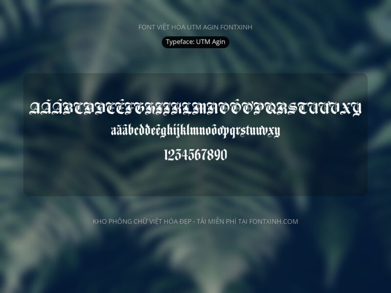 Font UTM Agin Font Xinh