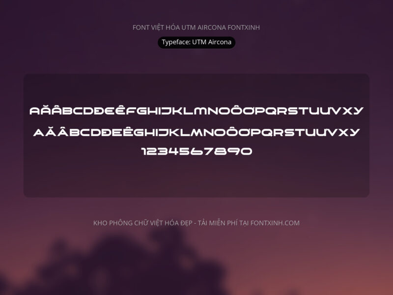 Font UTM Aircona Font Xinh