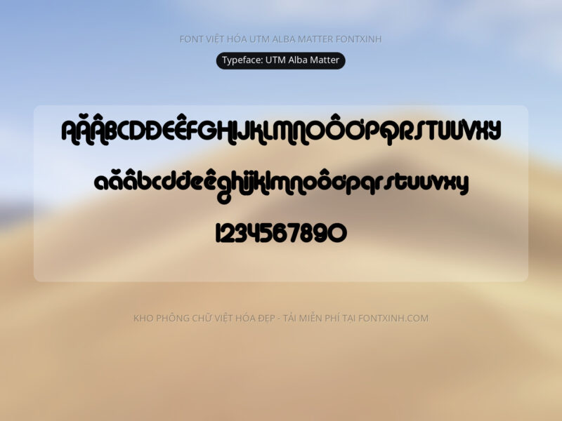 Font UTM Alba Matter Font Xinh