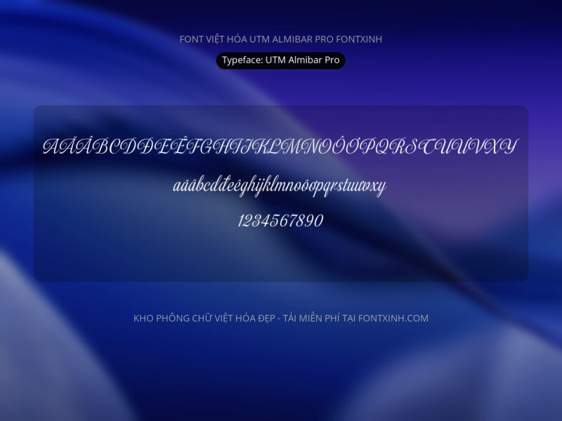 Font UTM Almibar Pro Font Xinh