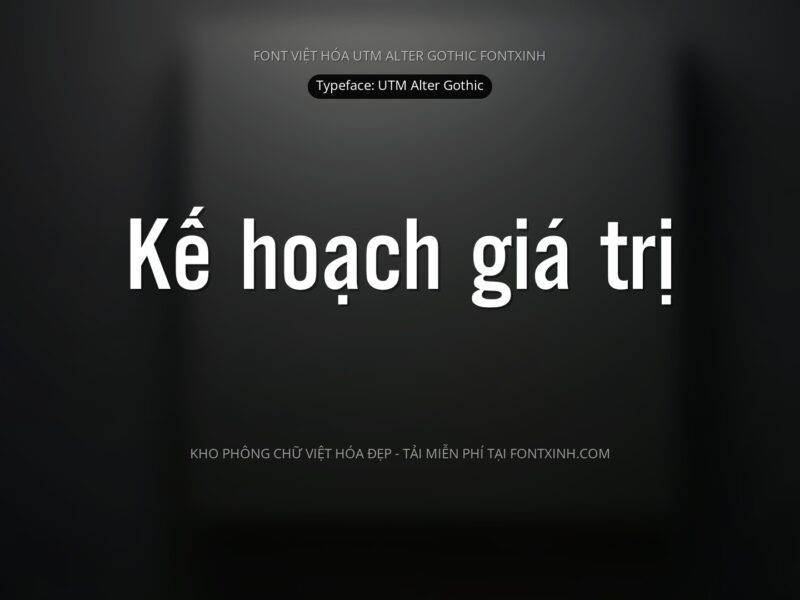 Font UTM Alter Gothic Font Xinh