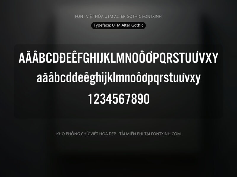 Font UTM Alter Gothic Font Xinh