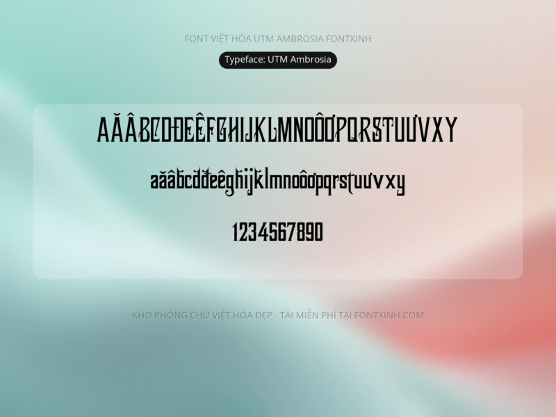 Font UTM Ambrosia Font Xinh