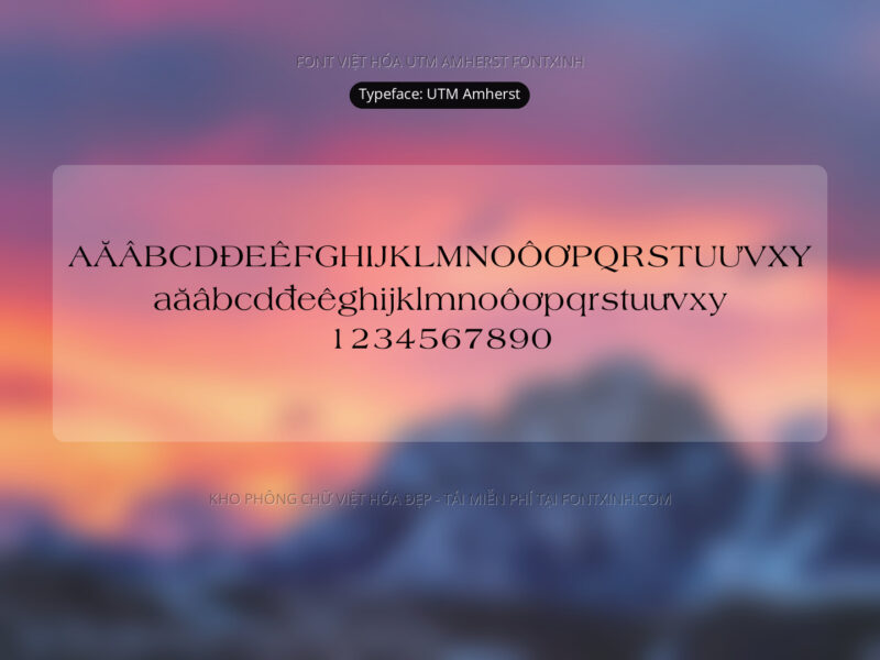 Font UTM Amherst Font Xinh