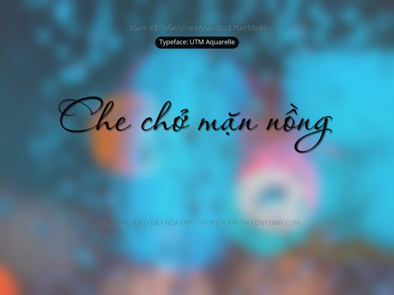 Font UTM Aquarelle Font Xinh