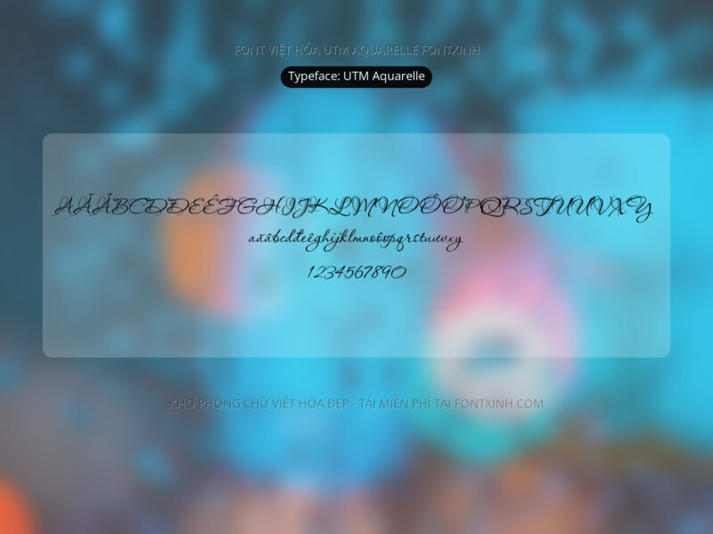 Font UTM Aquarelle Font Xinh