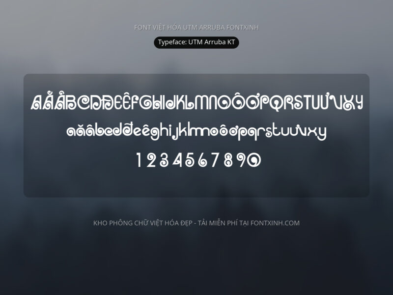 Font UTM Arruba KT Font Xinh