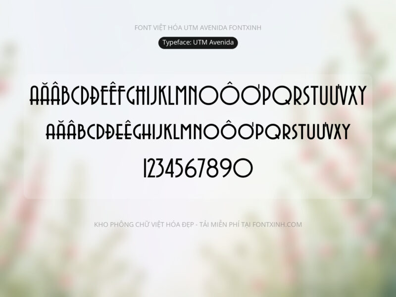 Font UTM Avenida Font Xinh
