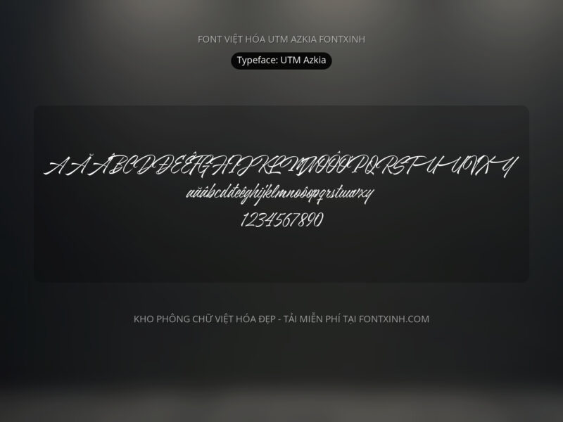 Font UTM Azkia Font Xinh