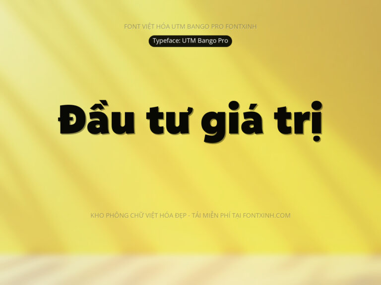 Font UTM Bango Pro Font Xinh
