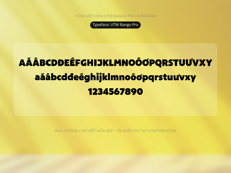 Font UTM Bango Pro Font Xinh