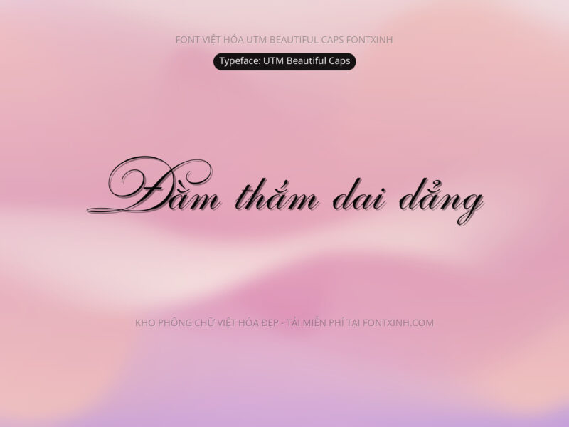 Font UTM Beautiful Caps Font Xinh