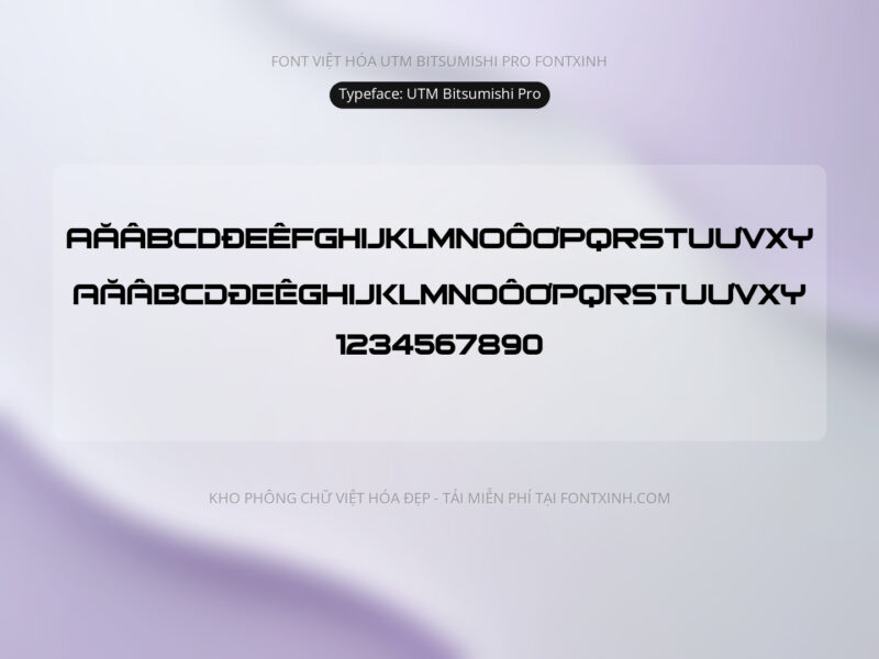 Font UTM Bitsumishi Pro Font Xinh