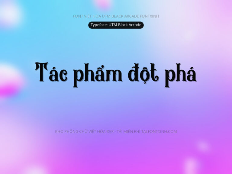 Font UTM Black Arcade Font Xinh
