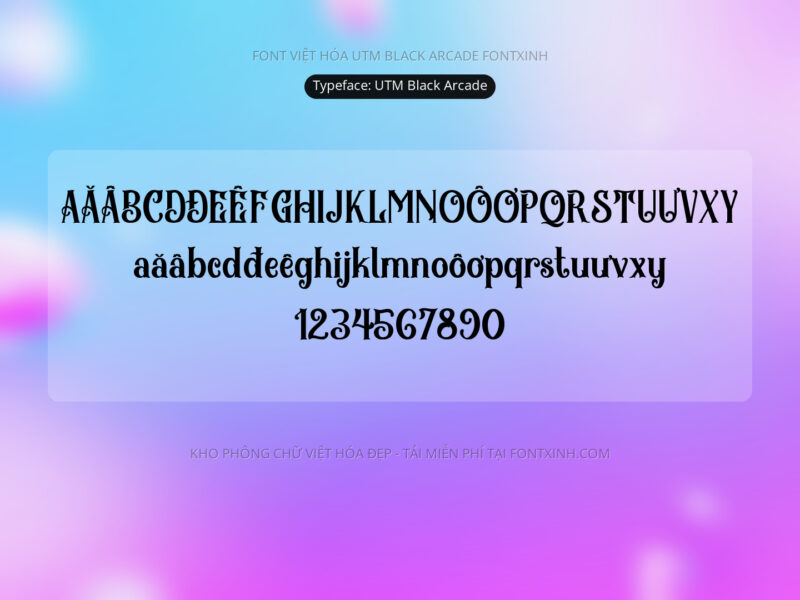 Font UTM Black Arcade Font Xinh