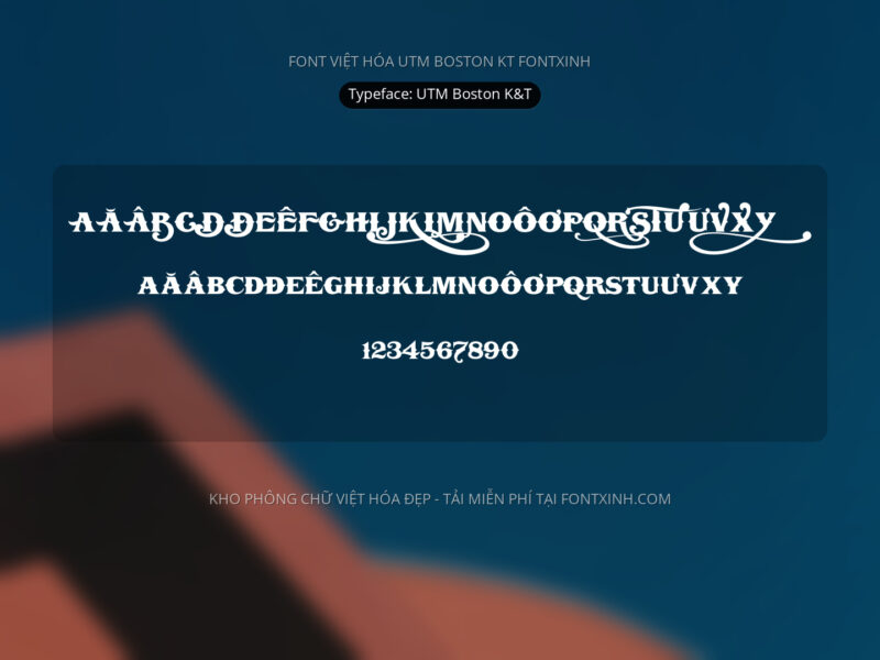 Font UTM Boston K&T Font Xinh