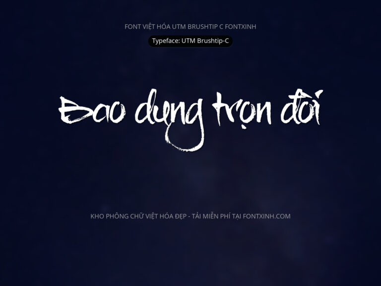Font UTM Brushtip C Font Xinh