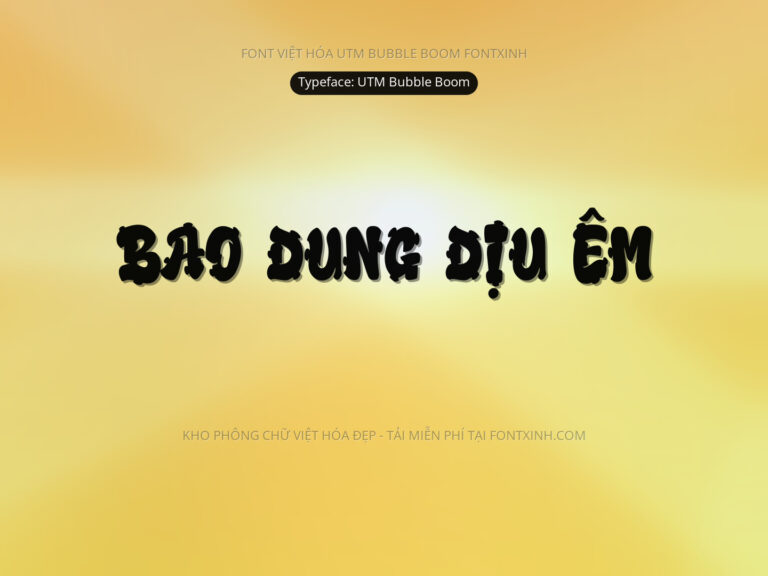 Font UTM Bubble Boom Font Xinh