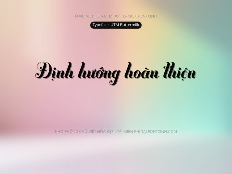 Font UTM Buttermilk Font Xinh