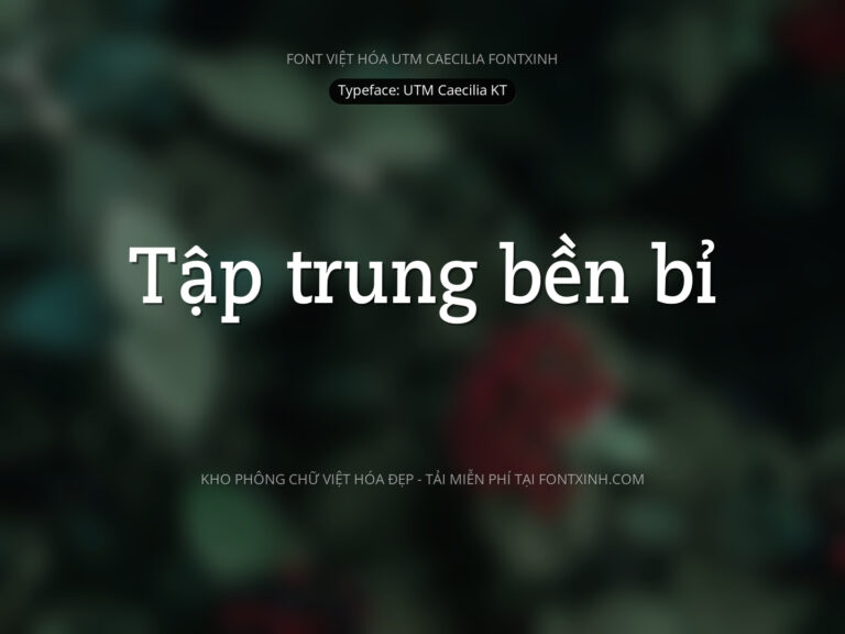 Font UTM Caecilia KT Font Xinh